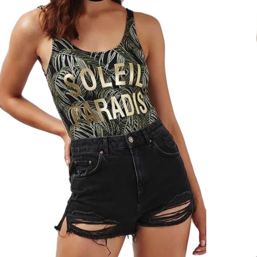 Topshop Tropical bodysuit